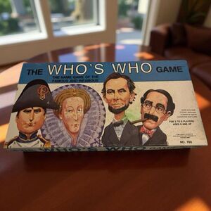 Vintage 1986 The Who's Who Game The Name Game of The Famous & Infamous COMPLETE